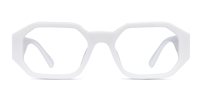Indie White Acetate Eyeglass Frames from EyeBuyDirect