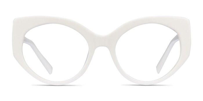 Salon Cat Eye White Glasses for Women | Eyebuydirect