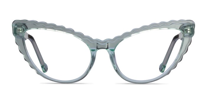 Pen Clear Green Acétate Montures de lunettes de vue d'EyeBuyDirect