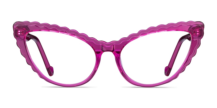 Pen Clear Purple Acetate Eyeglass Frames from EyeBuyDirect
