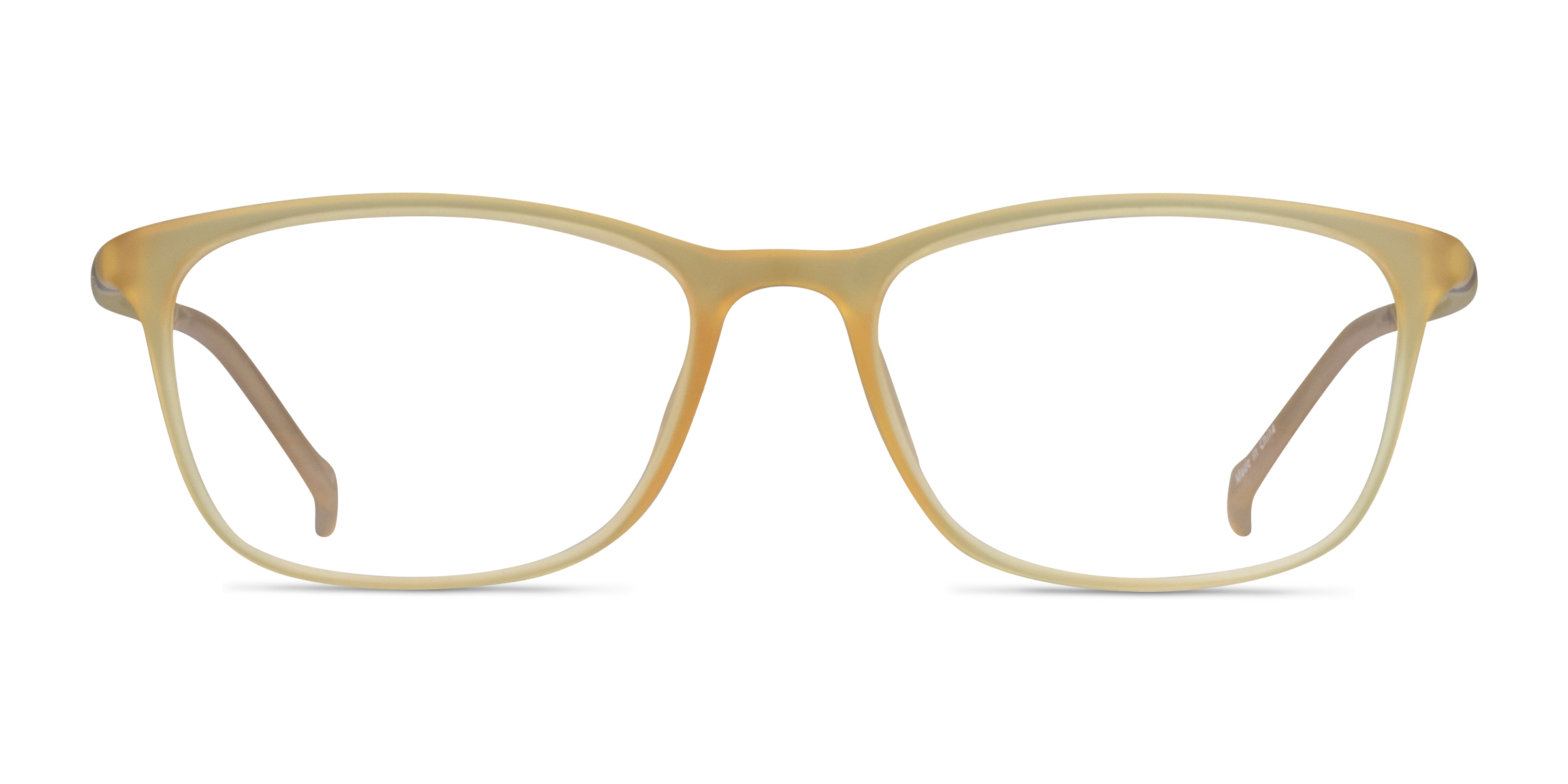 Unwind Rectangle Clear Yellow Glasses for Women | Eyebuydirect