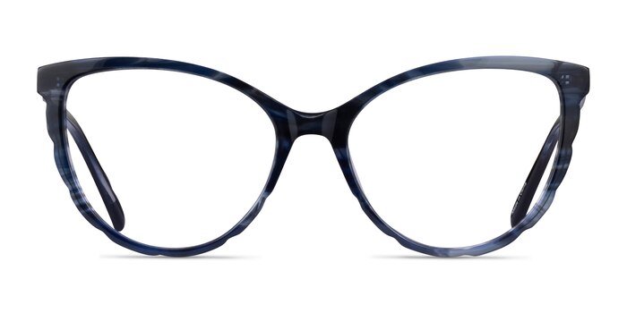 Flutter Blue Floral Acetate Eyeglass Frames from EyeBuyDirect