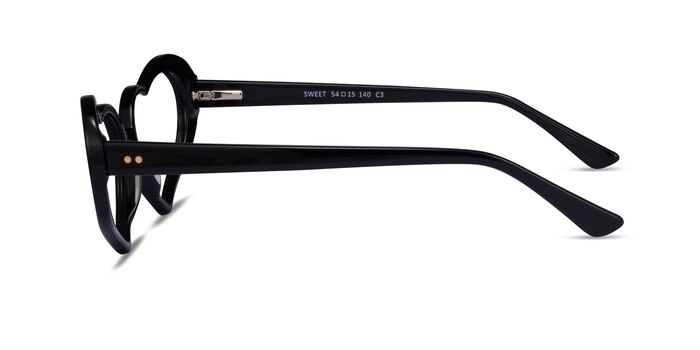 Sweet Noir Acétate Montures de lunettes de vue d'EyeBuyDirect
