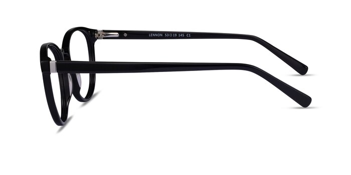 Lennon Noir Acétate Montures de lunettes de vue d'EyeBuyDirect