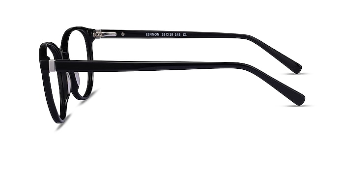 Lennon Black Acetate Eyeglass Frames from EyeBuyDirect