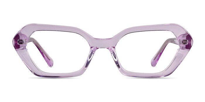 Lucille Crystal Mauve Acétate Montures de lunettes de vue d'EyeBuyDirect