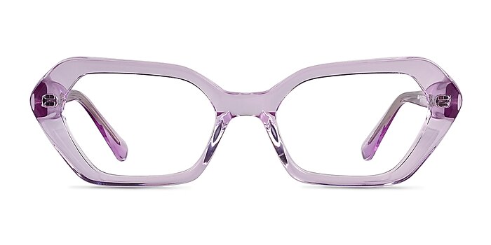 Lucille Crystal Mauve Acetate Eyeglass Frames from EyeBuyDirect