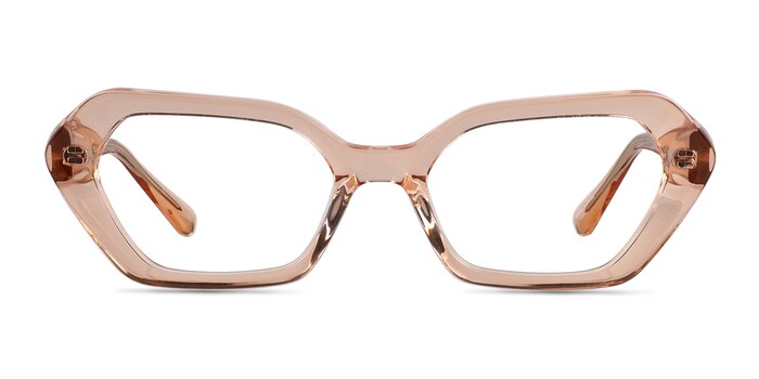 Lucille Crystal Light Orange Acetate Eyeglass Frames from EyeBuyDirect