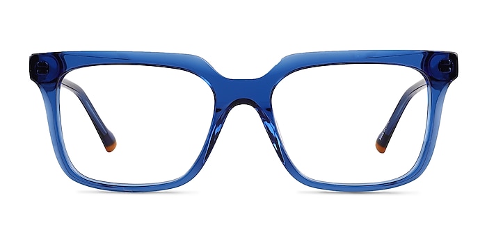 Sandie Crystal Dark Blue Acetate Eyeglass Frames from EyeBuyDirect