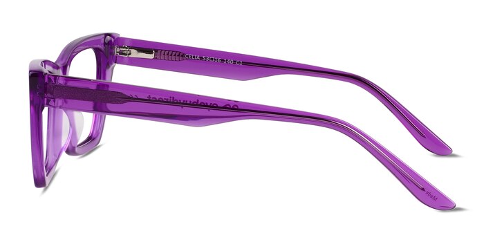 Celia Crystal Purple Acétate Montures de lunettes de vue d'EyeBuyDirect