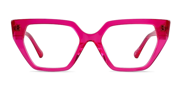 Dionne Crystal Fushia Pink Acetate Eyeglass Frames from EyeBuyDirect