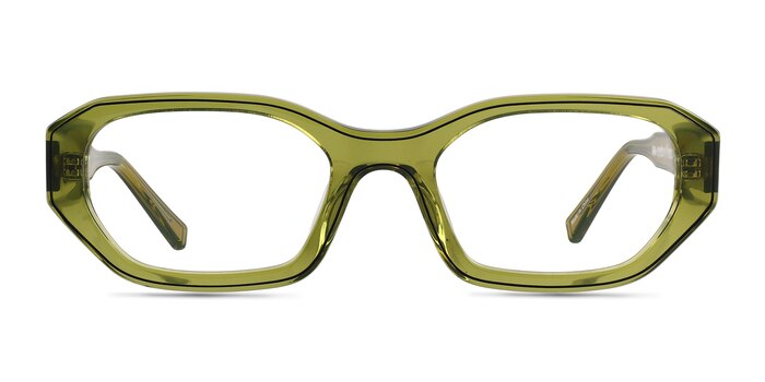 Nina Crystal Olive Green Acétate Montures de lunettes de vue d'EyeBuyDirect