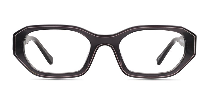 Nina Crystal Dark Gray Acétate Montures de lunettes de vue d'EyeBuyDirect
