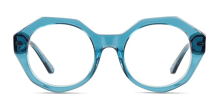 Gerania Crsytal Blue Acetate Eyeglass Frames from EyeBuyDirect