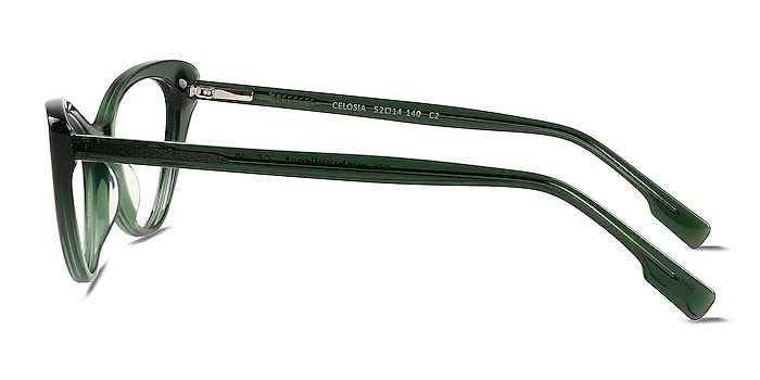 Celosia Crystal Green Acetate Eyeglass Frames from EyeBuyDirect