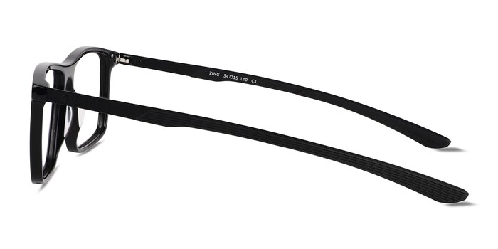Zing Noir Acétate Montures de lunettes de vue d'EyeBuyDirect