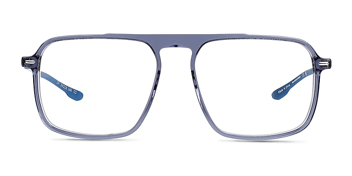 Zip Crystal Blue Acetate Eyeglass Frames from EyeBuyDirect