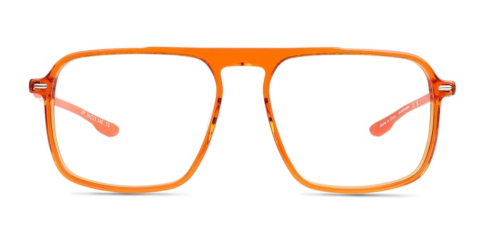 Zip Crystal Orange Acétate Montures de lunettes de vue d'EyeBuyDirect