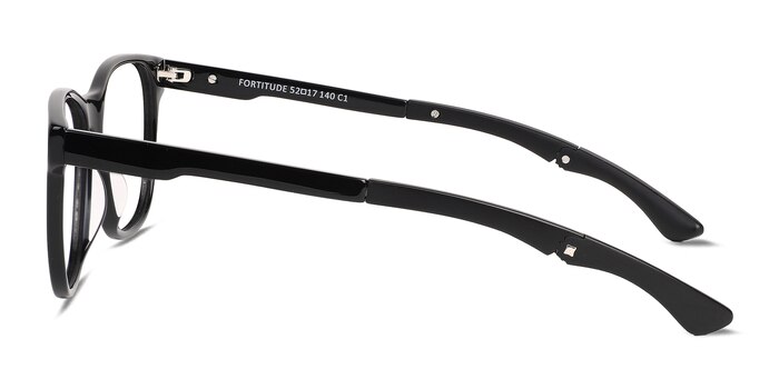 Fortitude Solid Black Acétate Montures de lunettes de vue d'EyeBuyDirect