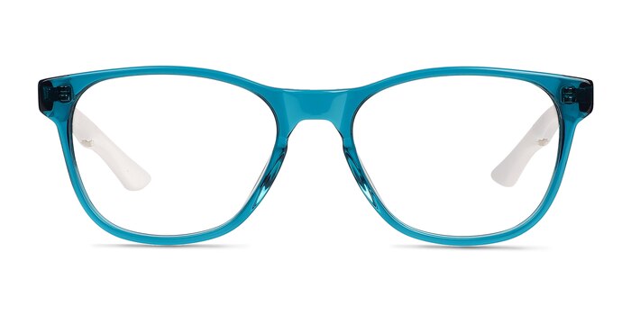 Fortitude Crystal Blue Green Acetate Eyeglass Frames from EyeBuyDirect