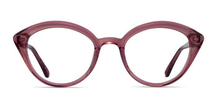 Cherry Crystal Pink Acétate Montures de lunettes de vue d'EyeBuyDirect