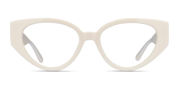 Lexie White Acetate Eyeglass Frames from EyeBuyDirect