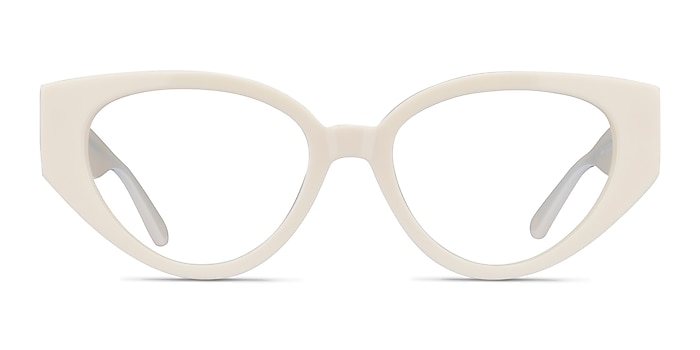 Lexie Blanche Acétate Montures de lunettes de vue d'EyeBuyDirect