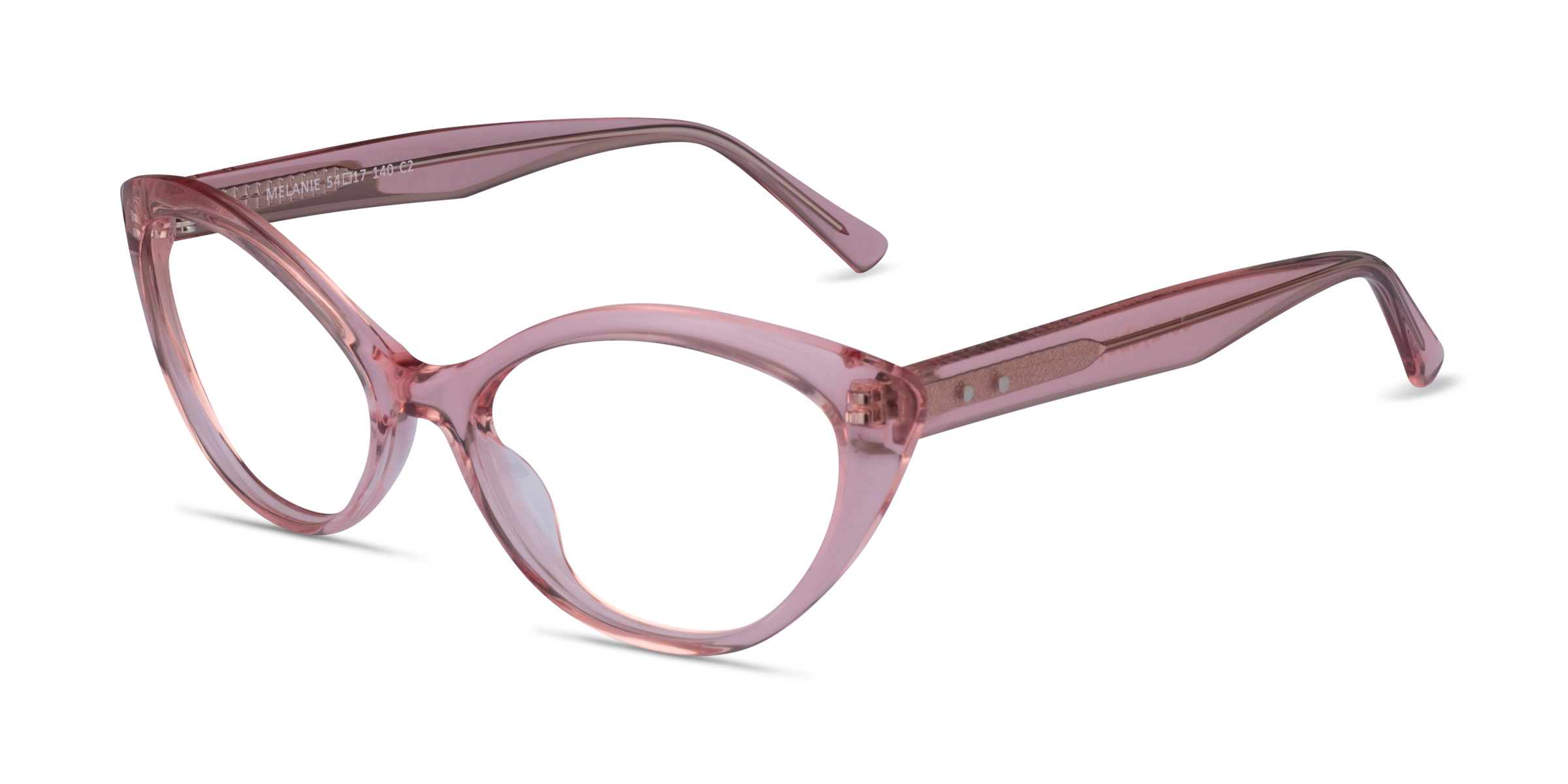 Melanie Cat Eye Crystal Pink Glasses for Women Eyebuydirect