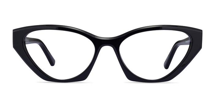 Angelina Noir Acétate Montures de lunettes de vue d'EyeBuyDirect