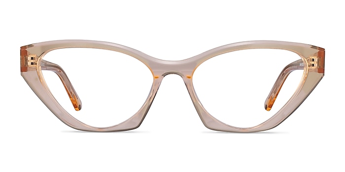 Angelina Crystal Melon Acetate Eyeglass Frames from EyeBuyDirect