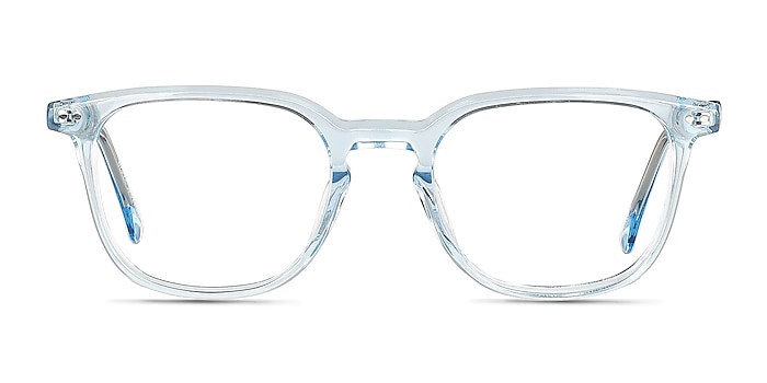 Wesley Clear Blue Acetate Eyeglass Frames from EyeBuyDirect