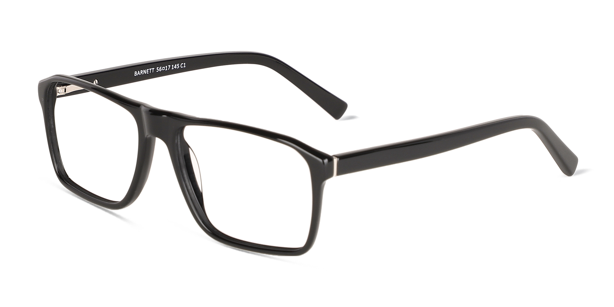 Barnett Rectangle Solid Black Full Rim Eyeglasses Eyebuydirect