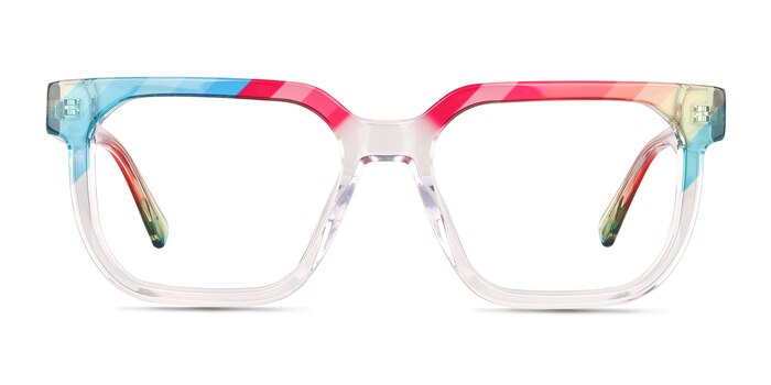 Empowered Rainbow Clear Acetate Eyeglass Frames from EyeBuyDirect