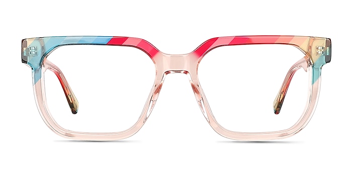 Empowered Rainbow Orange Acetate Eyeglass Frames from EyeBuyDirect
