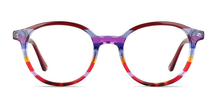 Expression Red Blue Rainbow Acetate Eyeglass Frames from EyeBuyDirect