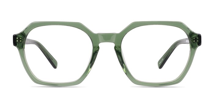 Flare Crystal Green Acetate Eyeglass Frames from EyeBuyDirect