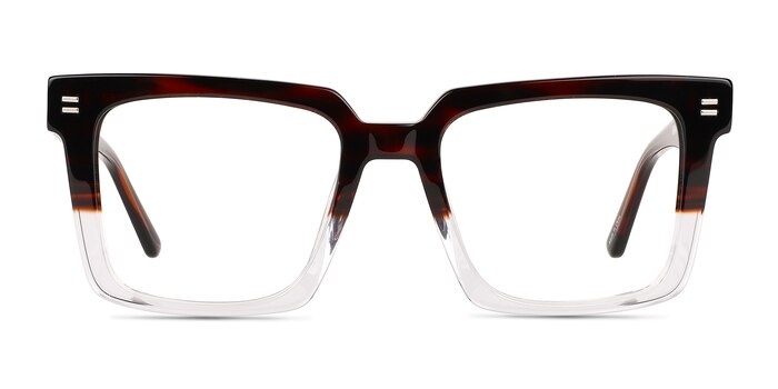 Vineyard Brown Clear Acétate Montures de lunettes de vue d'EyeBuyDirect