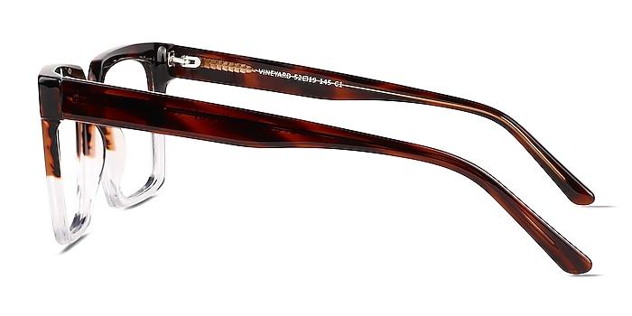 Vineyard Brown Clear Acetate Eyeglass Frames from EyeBuyDirect