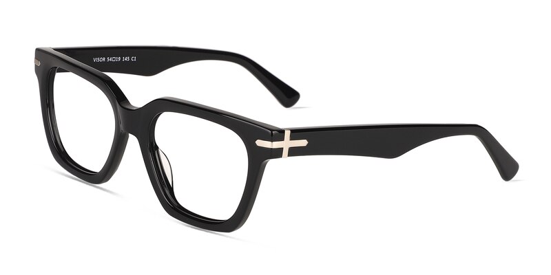 Visor Square Black Full Rim Eyeglasses | Eyebuydirect