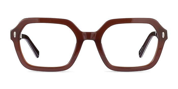 Lacquer Brown Acetate Eyeglass Frames from EyeBuyDirect