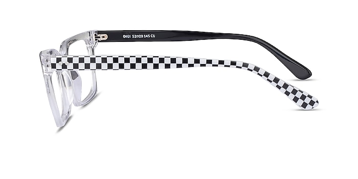 Digi Clear Black Acétate Montures de lunettes de vue d'EyeBuyDirect