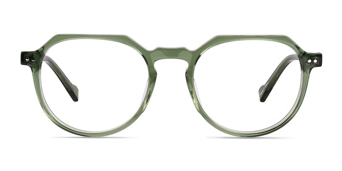 Birdie Crystal Green Acétate Montures de lunettes de vue d'EyeBuyDirect