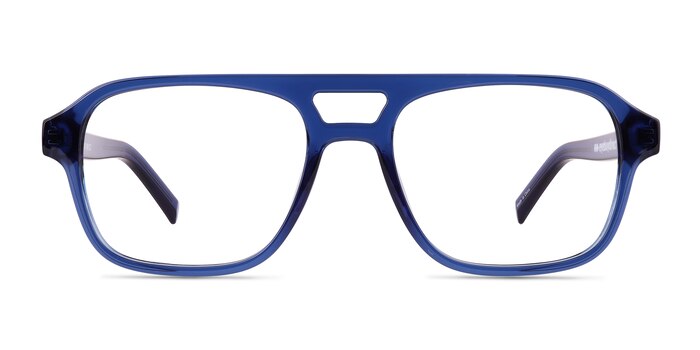 Conifer Crystal Blue Éco-responsable Montures de lunettes de vue d'EyeBuyDirect