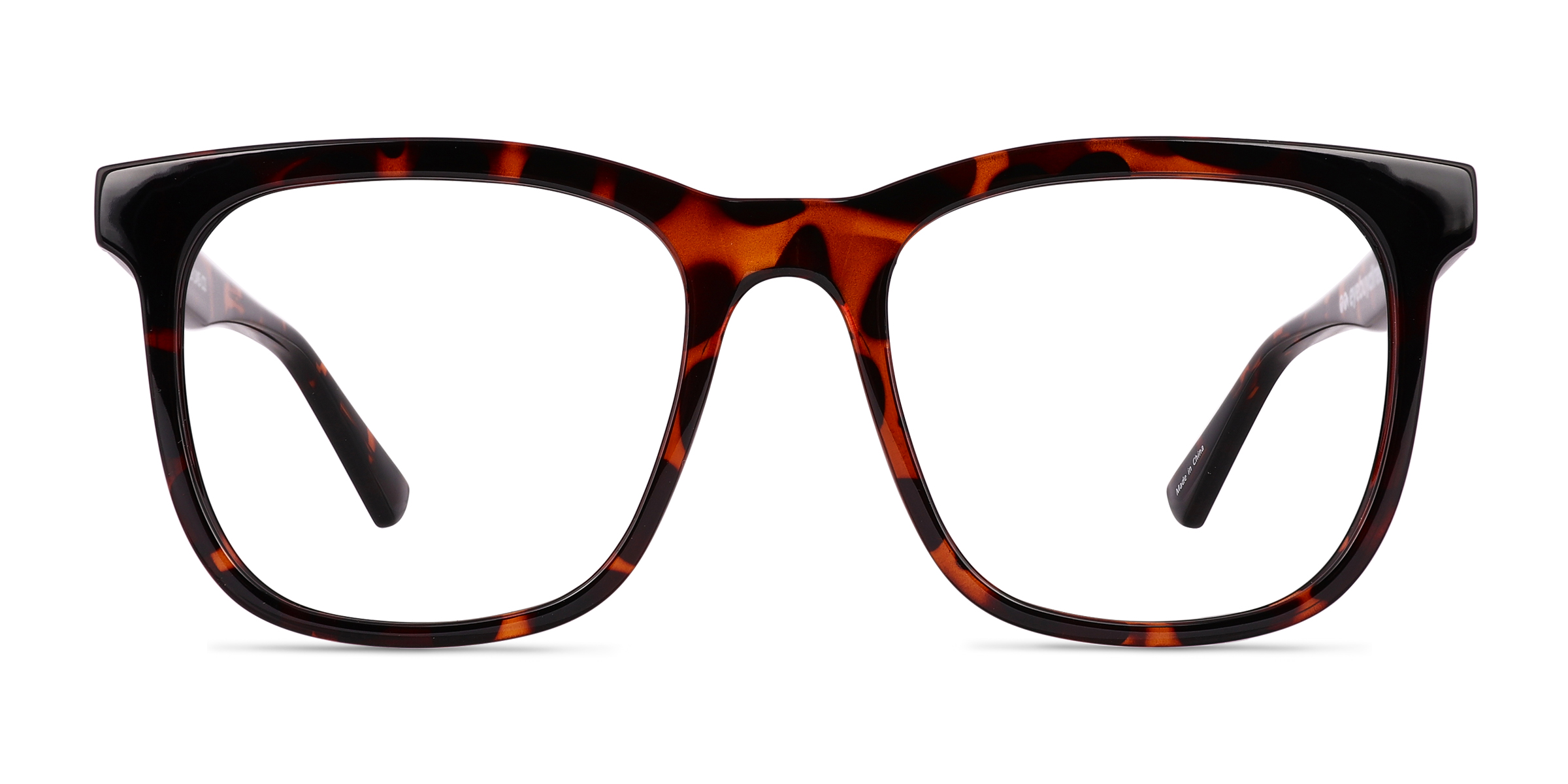 Rowen Square Shiny Tortoise Full Rim Eyeglasses | Eyebuydirect