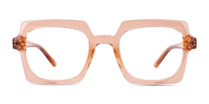 Walnut Crystal Orange Eco-friendly Eyeglass Frames from EyeBuyDirect