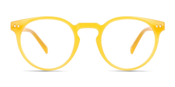 Oak Crystal Yellow Eco-friendly Eyeglass Frames from EyeBuyDirect