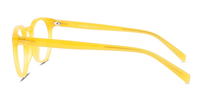 Oak Crystal Yellow Eco-friendly Eyeglass Frames from EyeBuyDirect