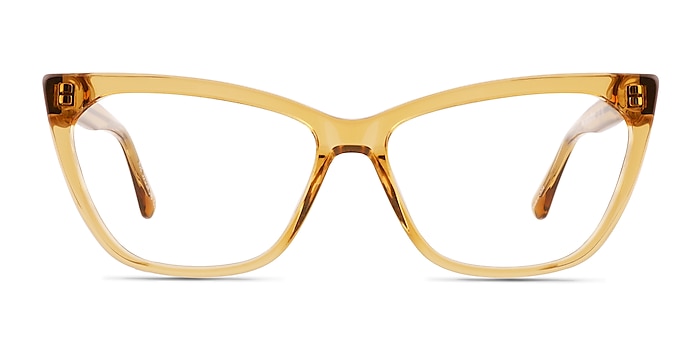 Rue Crystal Yellow Acetate Eyeglass Frames from EyeBuyDirect