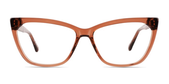 Rue Crystal Brown Acétate Montures de lunettes de vue d'EyeBuyDirect