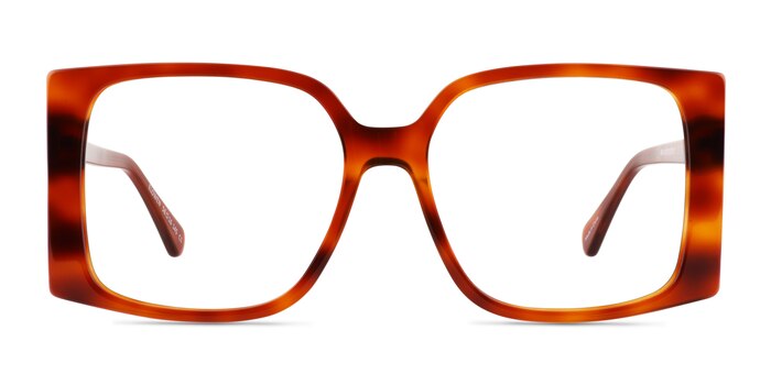 Elowen Translucent Tortoise Acétate Montures de lunettes de vue d'EyeBuyDirect